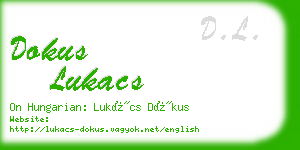 dokus lukacs business card
